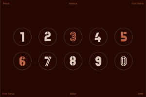 Pikolo font family numbers