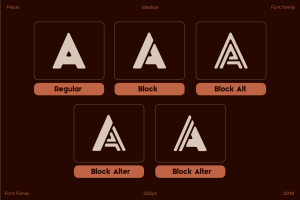 Pikolo font family - available fonts