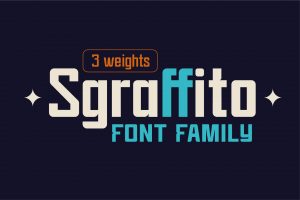 Sgraffito Display – A Bold Geometric Sans-Serif Font tiltle image
