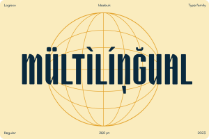 Logisco - Versatile geometric display font family multilingual