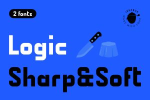 Logic geometric display typeface title image