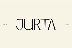 Jurta Sans - modern vintage display font title image