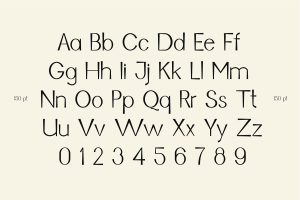 Jurta Sans - modern vintage display font alphabet