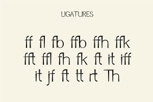 Jurta Sans - modern vintage display font ligatures